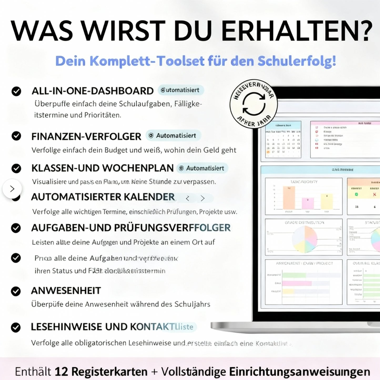 7 in 1 Studenten Vorlage